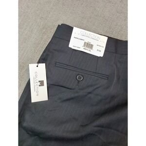 NWT Michael Strahan Pant Men 46x32 Dress Stripe Classic Wool Blend Trouser